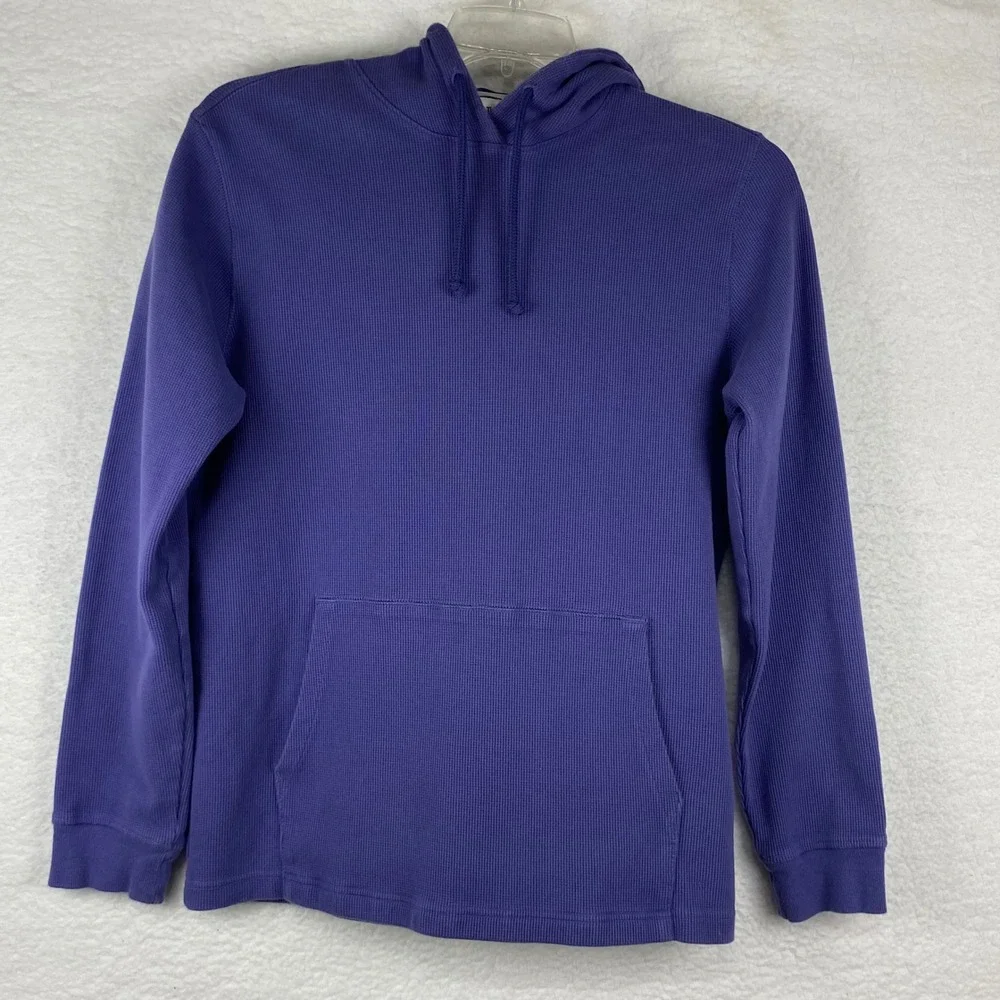 The North Face Mens Lager Purple Waffle Knit Thermal Hoodie A7WS8 Outdoor